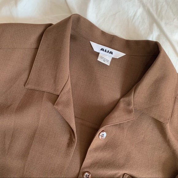 brown shacket/button down - Picture 3 of 4